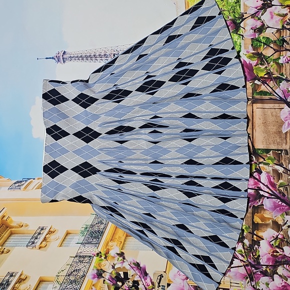 Apparallel Infinity Argyle Plaid Skirt Medium New - Picture 8 of 9